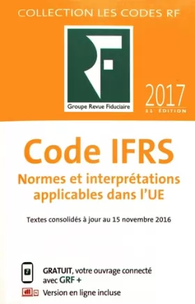 Couverture du produit · Code IFRS 2017