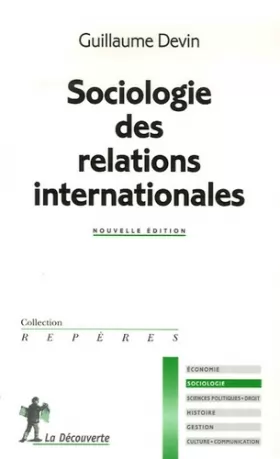Couverture du produit · Sociologie des relations internationales