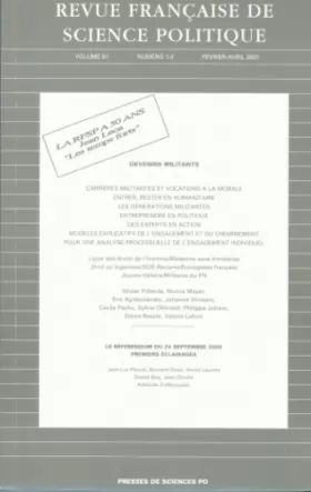 Couverture du produit · Revue française de science politique, volume 51, numéro 1-2, février-avril 2001