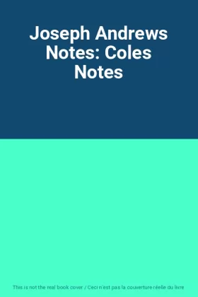 Couverture du produit · Joseph Andrews Notes: Coles Notes