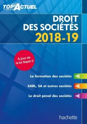 Couverture du produit · Top'Actuel Droit Des Sociétés 2018-2019