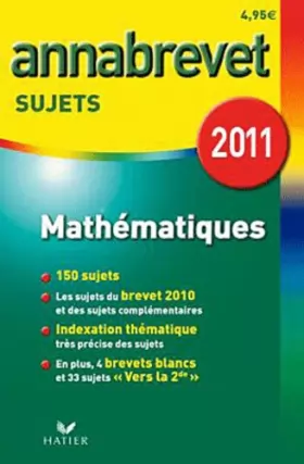 Couverture du produit · Mathématiques : Sujets 2011