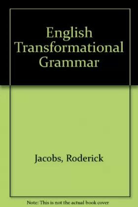 Couverture du produit · English transformational grammar