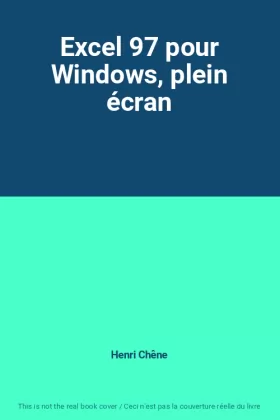 Couverture du produit · Excel 97 pour Windows, plein écran