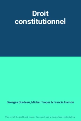 Couverture du produit · Droit constitutionnel