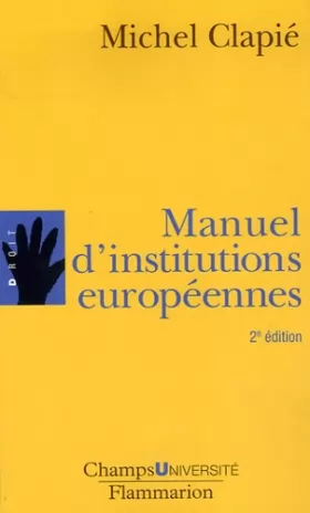 Couverture du produit · Manuel d'institutions européennes