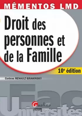 Couverture du produit · Droit des Personnes et de la Famille 2011-2012