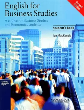 Couverture du produit · English for Business Studies Student's book: A Course for Business Studies and Economics Students