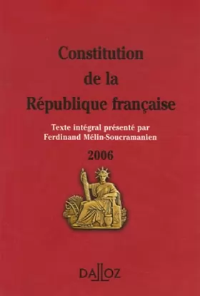 Couverture du produit · Constitution de la République française: Edition 2006
