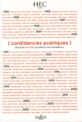 Couverture du produit · confidences publiques, 20 ans de matins HEC