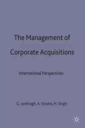 Couverture du produit · The Management of Corporate Acquisitions: International Perspectives