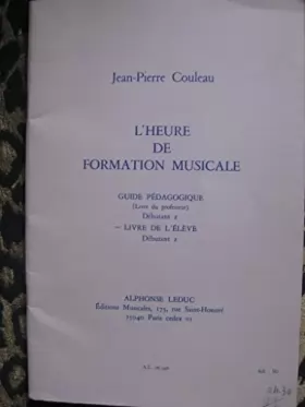Couverture du produit · HEURE DE FORMATION MUSICALE DEBUTANT 2/LIVRE DE L'ELEVE