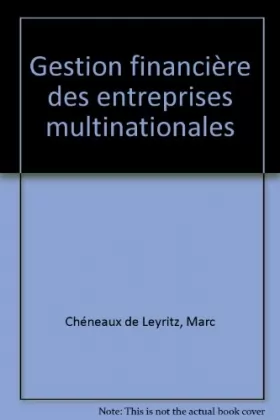 Couverture du produit · Gestion financière des entreprises multinationales