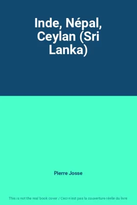 Couverture du produit · Inde, Népal, Ceylan (Sri Lanka)