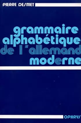 Couverture du produit · Grammaire Alphabetique Allemande