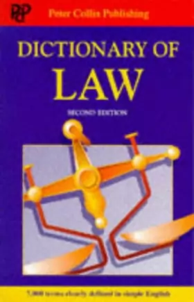 Couverture du produit · DICTIONARY OF LAW