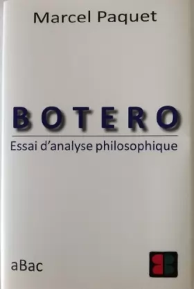 Couverture du produit · Botero - Essai d'analyse philosophique