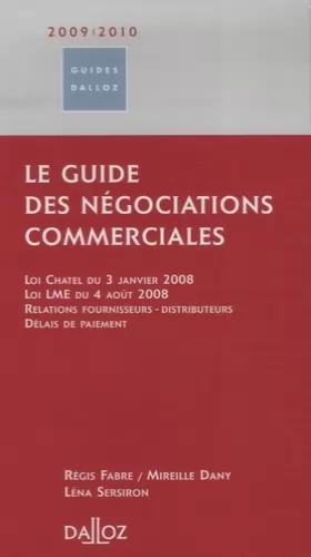 Couverture du produit · Le guide des négociations commerciales 2009-2010