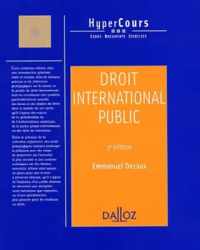 Couverture du produit · Droit international public, 3e édition