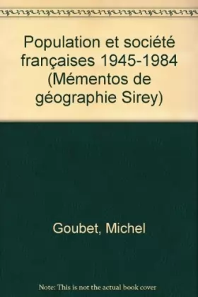 Couverture du produit · Population et société françaises, 1945-1981