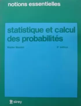 Couverture du produit · Statistique et calcul des probabilités (Notions essentielles)