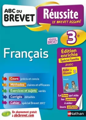 Couverture du produit · ABC du Brevet Réussite Parent Français 3e