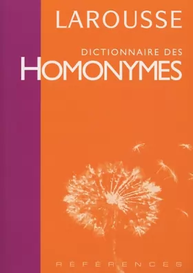 Couverture du produit · Dictionnaire des homonymes