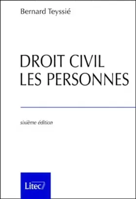 Couverture du produit · Droit civil : Les Personnes, 6e édition (ancienne édition)