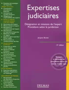 Couverture du produit · Expertises judiciaires : Désignation et missions de l'expert, Procédure selon la juridiction