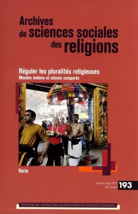 Couverture du produit · Archives de sciences sociales des religions, n° 193 - Régule