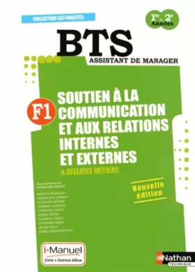Couverture du produit · Finalité 1 - Soutien à la communication et aux relations internes et externes BTS 1re et 2e années