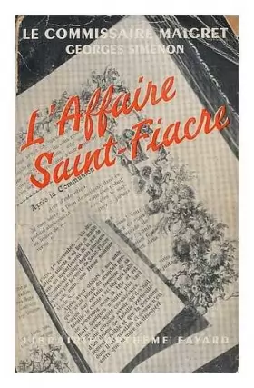 Couverture du produit · Georges Simenon. L'Affaire Saint-Fiacre