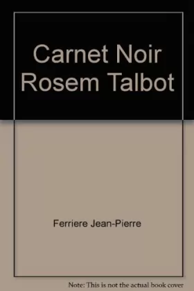 Couverture du produit · Carnet Noir Rosem Talbot