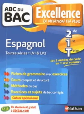 Couverture du produit · ABC du BAC Excellence Espagnol 2de.1re.Term