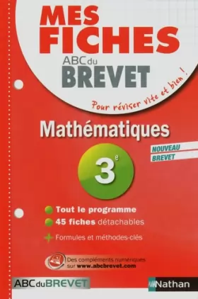Couverture du produit · Mes Fiches ABC du BREVET Mathématiques 3e