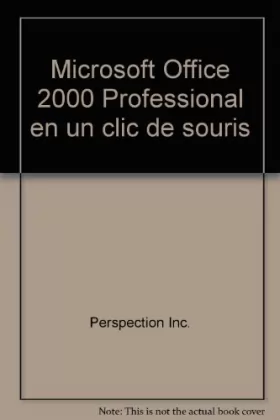 Couverture du produit · Microsoft Office 2000 Professional en un clic de souris