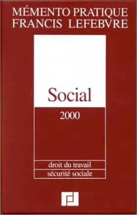 Couverture du produit · Social 2000. Droit du travail, sécurité sociale