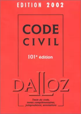 Couverture du produit · Code civil, édition 2002