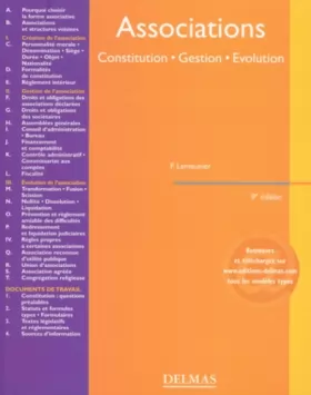 Couverture du produit · Associations : Constitution - Gestion - Evolution