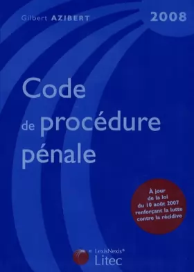 Couverture du produit · Code de procédure pénale (ancienne édition)