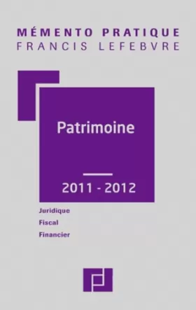Couverture du produit · Mémento Patrimoine 2011/2012