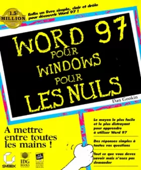 Couverture du produit · Word 97 pour Windows pour les nuls