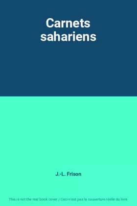 Couverture du produit · Carnets sahariens