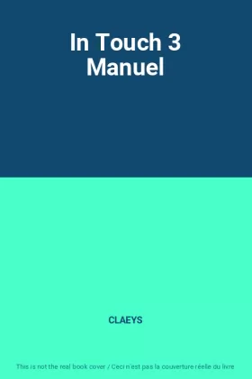 Couverture du produit · In Touch 3 Manuel