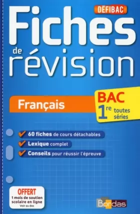 Couverture du produit · DéfiBac - Fiches de révision - Français 1res