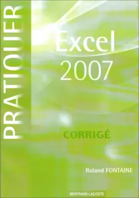 Couverture du produit · Excel 2007: Corrigé