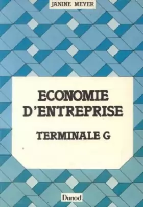 Couverture du produit · Economie d'entreprise : classes de terminales G