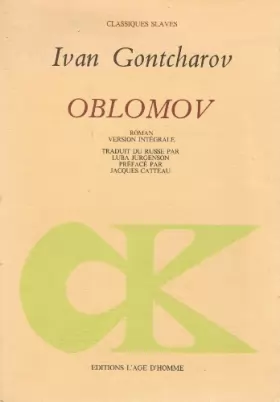 Couverture du produit · OBLOMOV - Roman, version intégrale - 1986
