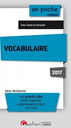 Couverture du produit · Vocabulaire 2017