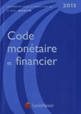 Couverture du produit · Code monétaire et financier 2013